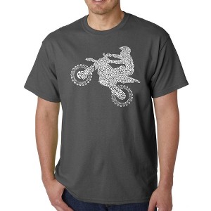 LA Pop Art Men's Word Art T-shirt - Freestyle Motocross - FMX - 1 of 4