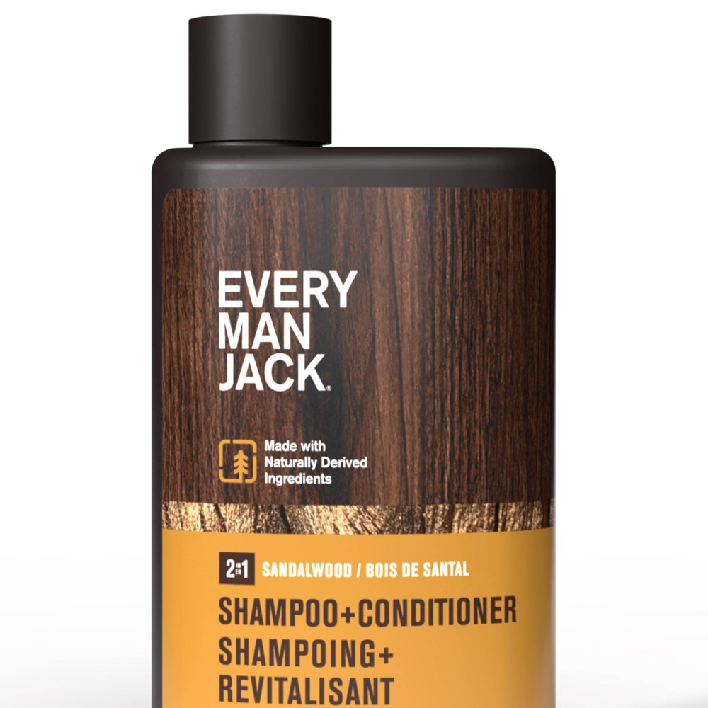 Photos - Hair Product Every Man Jack Men's 2-in-1 Shampoo + Conditioner - Sandalwood - Trial Siz