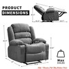Adult Manual Pull Tab Recliner Chair w/ 3-Position Recline, Widen Overstuffed Single Sofa Lounge Chair w/2 Cup Holder - 2 of 4