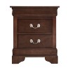 HomeStock Cappuccino Nightstand 24x21x16 with Two Drawers, Compact Bedside Table for Bedroom Storage and Stylish Modern Furniture - 4 of 4