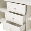 Okak Modern Dining Cabinet with Metal Foot, Simple Style Storage Cabinet for Dining, Living Room, Kitchen, White - 4 of 4