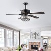 Kviflon 52 Inches Downrod Crystal Ceiling Fan with Light, different Decor Style,for Kitchen,Dining Room,Bedroom - 2 of 4