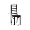 FONTOI 2 PCS Metal Dining Chair, High Back Armless Dining Chairs for Kitchen Bedroom Living Room, Black, 18.5"*42.13"*15.6" - 3 of 4