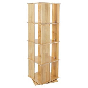 YIYIBYUS 4 Tiers Rotating Bookshelf, 360° Revolving Bookcase, Display Book Shelf - 1 of 4