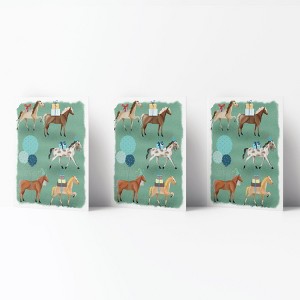 Happy Birthday Greeting Card Pack (3ct) "Horse Party" by Ramus & Co - 1 of 4