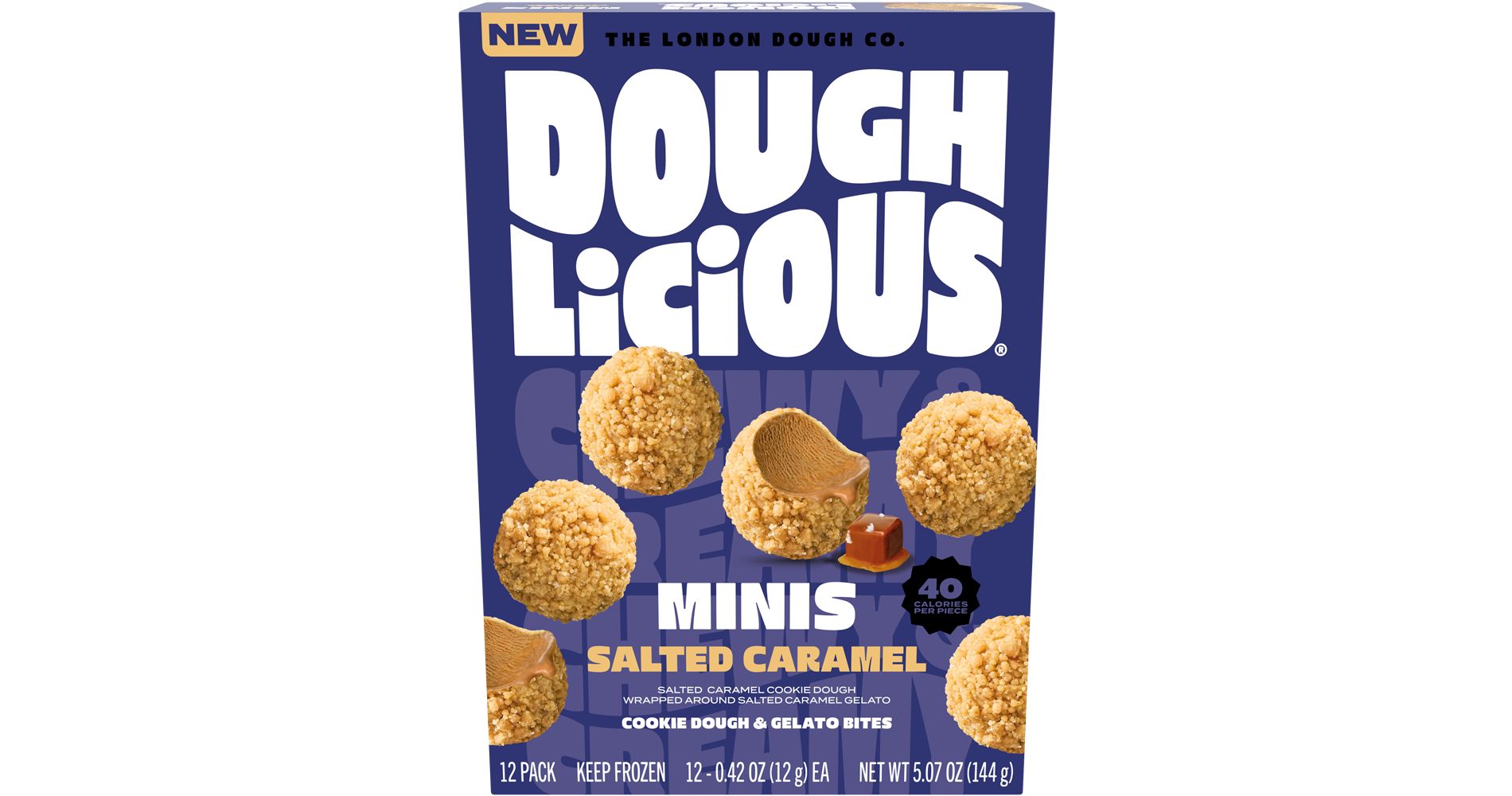 Doughlicious Frozen Salted Caramel Cookie Dough - 12pk/5.07 fl oz