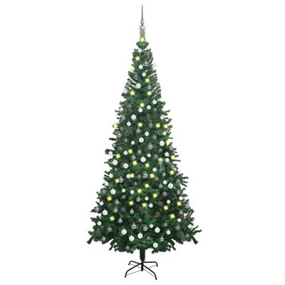 vidaXL Artificial Christmas Tree with LEDs&Ball Set L Accessory Ornament Festival Holiday Home Artificial Tree