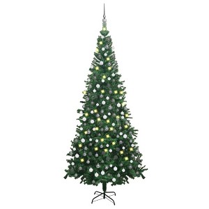 vidaXL Artificial Christmas Tree with LEDs&Ball Set L Accessory Ornament Festival Holiday Home Artificial Tree - 1 of 4