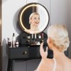 LACOO Vanity Table with Lighted Mirror and Stool - 4 of 4