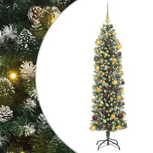 vidaXL Artificial Slim Christmas Tree with 300 LEDs Green 70.9 - 1 of 4