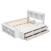 Dolonm Full Bed with Bookcase Headboard, Under bed Storage Drawers and Bed End Storage Case - 2 of 4