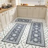Boersma Kitchen Rugs and Runner Sets of 3, Kitchen Floor Mat Carpet, Washable Non Slip Kitchen Runner Rug, Hallway Doormat for Holiday Home Decor - 2 of 4