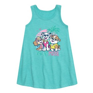 Girls' - Paw Patrol - Vacay Mode -Toddler And Youth Girls Short Sleeve Aline Dress Graphic Sleeveless Aline Dress - 1 of 3
