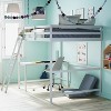 Flash Furniture Riley Loft Bed Frame with Desk, Wooden Bed Frame with Protective Guard Rails & Ladder for Kids and Teens - 4 of 4