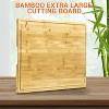 30 x 20 Inch Bamboo Cutting Board for Kitchen, Extra Large Reversible Wood Butcher Board with Juice Groove, Cheese and Charcuterie Serving Tray - 4 of 4