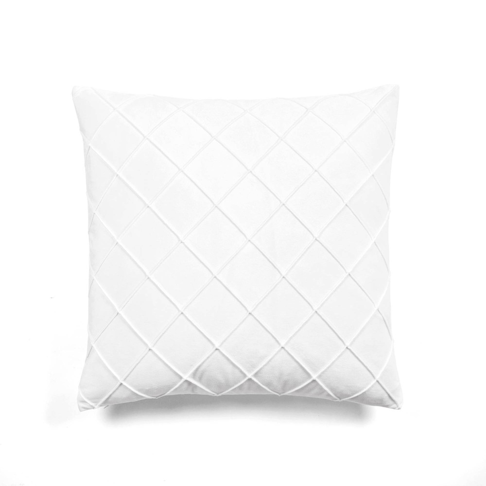 Photos - Pillowcase 20"x20" Oversize Velvet Diamond Pin Tuck Family-Friendly Square Pillow Cov