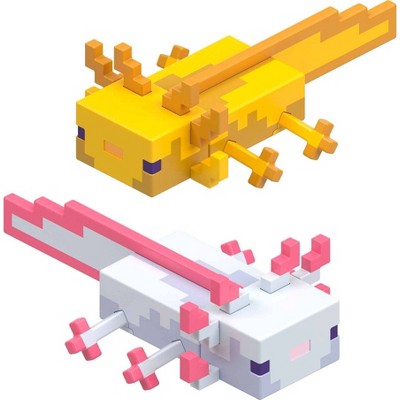 Minecraft Axolotls Gold & White Action Figure : Target