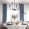 DORESshop 25 in. 8-Light Matte Black Farmhouse Minimalist Hanging Candlestick Chandelier - 3 of 4
