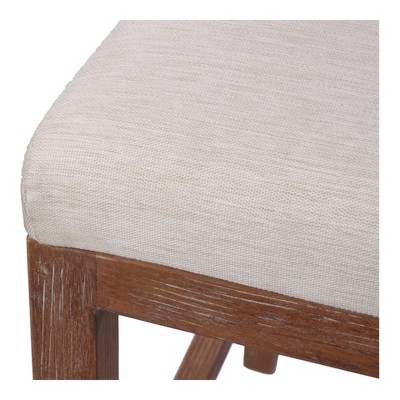 Pierre Gray Rope and Mahogany Counter Stool