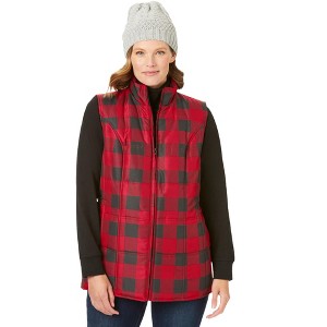 Woman Within Plus Size Quilted Vest - 1 of 4