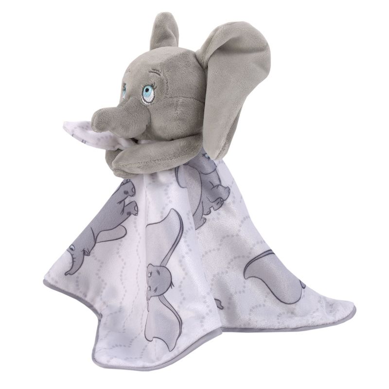 Disney Dumbo Gray and White Super Soft Cuddly Plush Baby Blanket and Security Blanket 2-Piece Gift Set, 3 of 11