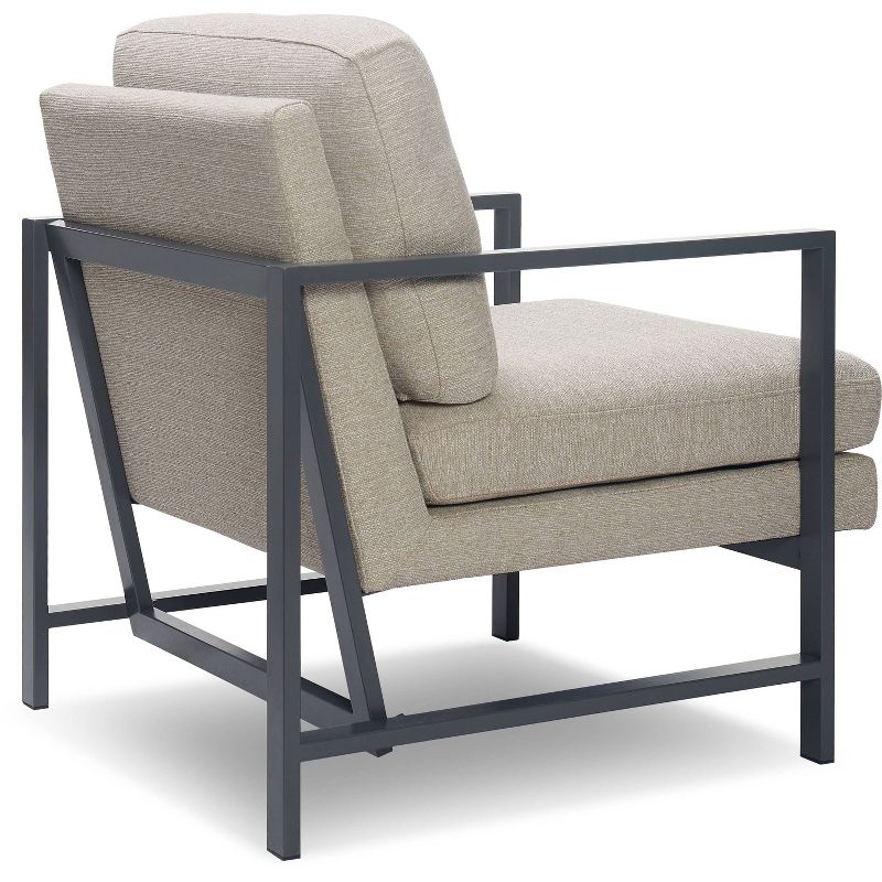 Russell Gray Metal Frame Accent Chair - Finch, 3 of 13