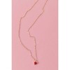 Slickblue Women's Necklace, Gold Link Chain with Red Marble Heart Pendant, Romantic and Trendy Style, 17" - 2 of 3