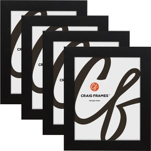 Bauhaus Mystic Satin Black Picture Frame, Set of 4 - 1 of 4