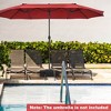 Costway Patio Market Offset Umbrella Stand Holder Base Sand Filled Sandbags 220lbs Black - 2 of 4