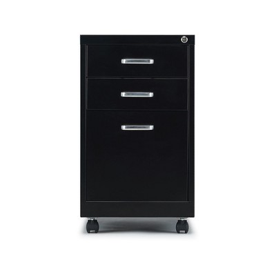 Staples 3-Drawer Vertical File Cabinet Locking Letter Black 19"D (52156) 2806766