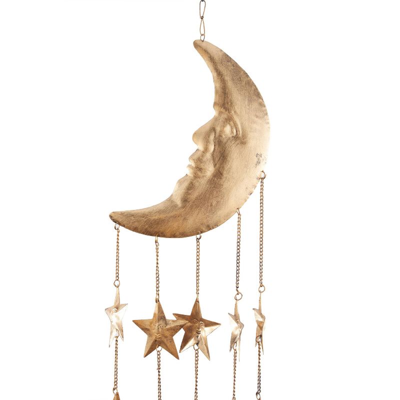 39&#34; x 9&#34; Iron Eclectic Moon and Sun Windchime Gold/Blue/Orange - Olivia &#38; May, 5 of 7