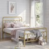 Yaheetech Metal Platform Bed Frame with Petal Accented Headboard and Footboard - 2 of 4