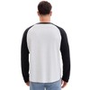 INSPIRE CHIC Men's Long Sleeve Tops Color Block Casual Raglan T-Shirt - 3 of 4