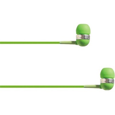 4XEM Ear Bud Headphone Green - Stereo - Mini-phone - Wired - 16 Ohm - 20 Hz - 18 kHz - Earbud - Binaural - In-ear - 3.75 ft Cable - Green
