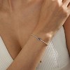 Sterling Silver Birthstone Tennis Bracelets,Dainty Simple Zircon Birthstone Bracelet, Jewelry for Women Girls Wife Mom purple - 4 of 4