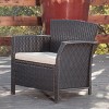 GDFStudio Clearwater Outdoor Wicker 4 Seater Chat Set with Cushions - 4 of 4