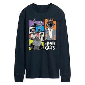 Men's - The Bad Guys - Mr. Wolf and Friends Collage Long Sleeve Graphic T-Shirt - 1 of 3