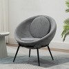 Vintage Upholstered Cup Accent Chair - 3 of 4