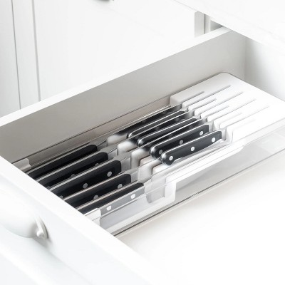 OU In Drawer Knife Organizer, Compact Knife Holder, Utensil Storage Drawer Insert, Kitchen Organizer, Hand Wash — фото 2