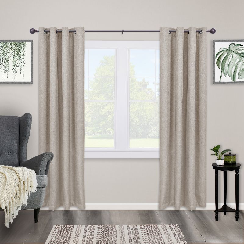 Kenney Hailey 1" Premium Decorative Window Curtain Rod, 3 of 5