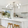 POWLIG 8-Light Nickel Mid Century Modern Nordic Sputnik Chandelier Flush Mount - 2 of 4