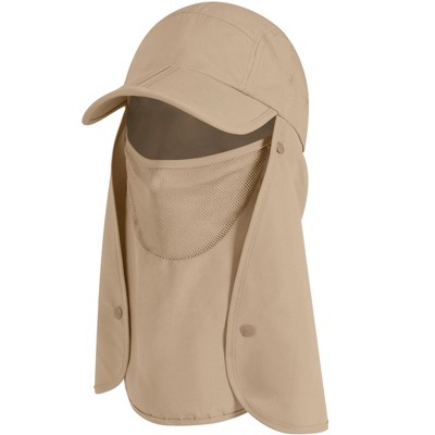 Sun Cube Fishing Sun Hat With Neck Flap For Men Uv Protection Cover Outdoor  Bucket Cap With Face Covering For Hiking Running (beige) : Target