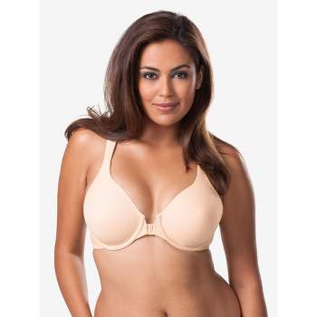 Leading Lady The Brigitte Racerback - Front-closure Underwire T-shirt Bra  In White, Size: 40a : Target