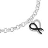 Haus of Brilliance Sterling Silver 1/6ct TDW Diamond Heart Charm Bracelet - 3 of 4