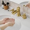 Bathroom Faucets for Sink 3 Hole Nickel Gold 8 inch Widespread Bathroom Sink Faucet with Pop Up Drain Double Lever Handle Faucet - 2 of 4