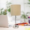 Simple Designs Sleek Slender Brushed Steel Table Lamp - 4 of 4
