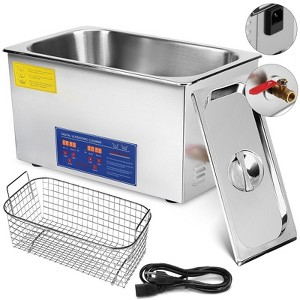VEVOR 22L Industrial Ultrasonic Cleaner with Digital Timer&Heater 40kHz Professional Ultrasonic Cleaner 110V with Excellent Cleaning Effect, Silver - 1 of 4