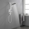 ChicFurnit Showerheads Rainfall Shower Head with Handheld Spray Combo Extention Arm High Pressure Showerheads for Bathroom, White, 30.3"*15"*3.9" - 3 of 4