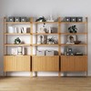 Nathan James 71.9" Set of 3 Jasper Wood Fluted Bookshelf Light Brown - 2 of 4