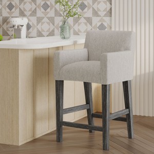 Christopher Knight Home Chaparral Contemporary Fabric Upholstered Wood 26 inch Counter Stool - 1 of 4